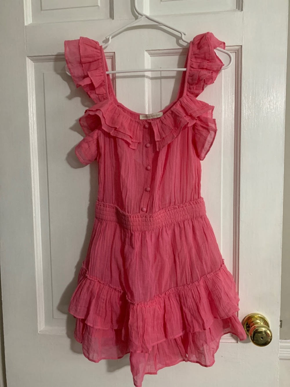 NWOT Chelsea & Violet pink ruffle dress
